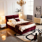 Belsogno 'Monarch' Upholstered Bed with Optional Ottoman Storage