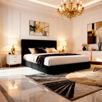 Belsogno 'Dolce Notte' Luxury Bed with Hand-Tufted Chesterfield Headboard and Optional Ottoman Storage