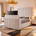 Belsogno 'Riposo' Minimalist TV Bed in Natural Oatmeal Weave