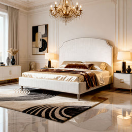 Belsogno 'Belgravia' Luxury Bed Frame with Unique Headboard Design