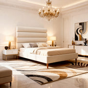 Belsogno 'Grandioso' Bed with Horizontal Channel Tufted Headboard