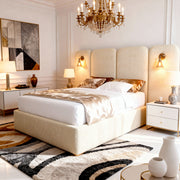 Belsogno 'Luminare' Luxury Bed Frame with LED Lighting and Optional Ottoman Storage